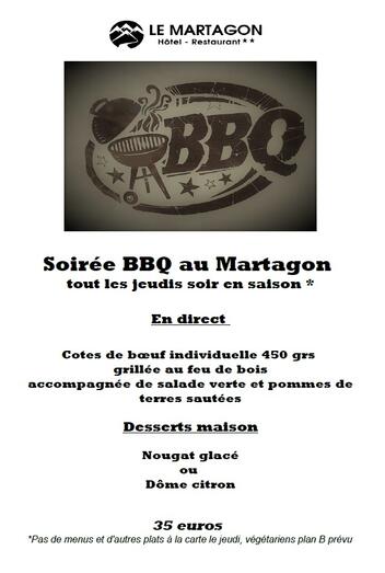 Thursdays are BBQ at the Martagon